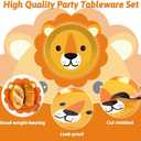 60 Count Jungle Safari Party Paper Plates Animal Shaped Disposable Plates Safari Theme Party Plates Safari Birthday Party Dinnerware Plates for Birthday Baby Shower Jungle Animal Theme Party Favors