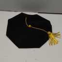 CLERKMANS Doctoral PhD Graduation Velvet Tam with Gold Bullion Tassel, 8 Sided