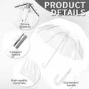 8 Pcs Clear Umbrella Wedding,Windproof Clear Umbrellas for Rain,Large Clears Umbrella for Two People,Transparent Umbrellas Bulk with J Shaped Handle for Wedding Supplies,Outdoor Activities