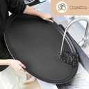 FillTouch 4 Pcs Restaurant Serving Trays Oval, 27 x 22 Inch, Black