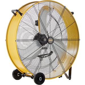 HiCFM 13000 CFM 30 inch Heavy Duty High Velocity Barrel Floor Drum Fan With Powerful 1/3HP Motor, 9ft Cord, 5in Solid Wheels for Workshop, Garage, Commercial or Industrial rooms - UL Safety Listed