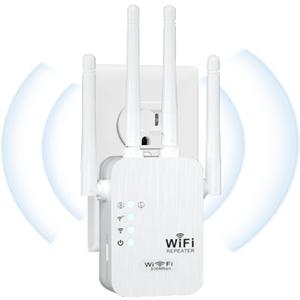 WiFi Extender,WiFi Extender Signal Booster for for Home & Outdoor,Device Servers Covers Up to 6000 Sq. ft and 35 Devices,Internet Booster,Quick Setup,with Ethernet Port & Access Point.-Medium