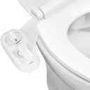 LUXE Bidet NEO 320 Plus - Patented Bidet Attachment for Toilet Seat, Innovative Hinges to Clean, Slide-in Install, Advanced 360 Self-Clean, Warm, Dual Nozzles, Feminine & Rear Wash (White)