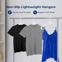 SereneLife Premium 10 Pack Plastic Hangers, Lightweight, Durable, Space Saving Clothes Organizers, Suitable for Shirts, Sweaters, Hoodies, Dresses, Kids Clothes, Good for Home Organization (White)