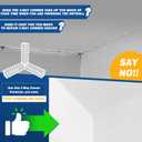 Drywall Corner Bead - 3 Way Inside Drywall Corner, Crack Repair & Enhances Strength (10 Pack)