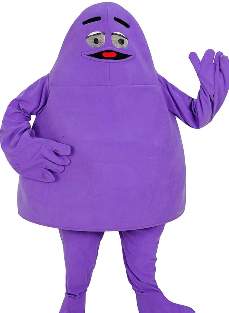 Purple Grimace Halloween Costume Suit Grimace Mascot Costume for adults