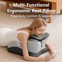 Ergonomic 27 Angle Memory Foam Wedge Pillow for Bed, Multi-Position Support for Back Neck and Legs, Positioning Pillow for Reading Sitting Up
