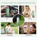 Momcozy 22oz Portable Breast Milk Cooler for Outdoor, Life Saver with 360 Total Cooling for 24 Hours, Larger Capacity Travel Breastmilk Chiller with 2pcs Baby Bottles for Breastmilk Storage