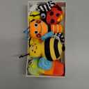 Infinno Baby Wrist Rattle Socks and Foot Finder Set, Perfect Baby Toys for 0-12 Months Newborn Boys and Girls As Shower Gifts, Garden Bug Series (Warm Color)