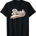 Rush Surname Vintage Retro Gift Men Women Boy Girl T-Shirt