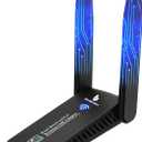 WiFi Adapter for Desktop PC,USB WiFi Adapter,1300Mbps Dual 5Dbi Antennas,Support 2.4G&5G Network,802.11AC Compliant,USB 3.0,Support Win10/8/7/XP, Mac