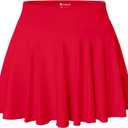 OQQ Women Mini Skirts 2 in 1 Flowy Basic Versatile Stretchy Flared Casual A-line Skirt with Pockets