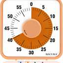 Secura 7.5 Inch Visual Timer, 60 Minute Oversize Countdown Visual Timer for Kids and Adults, Durable Mechanical Time Management Tool (Orange)