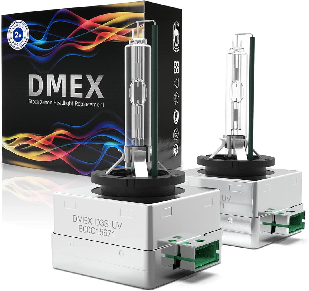 DMEX D3S HID Headlight Bulbs Xenon 4300K Warm White 35W Replacement 66340 42403 42302 Headlamp - Pack of 2(Not fit Halogen Headlight Assembly)