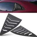 Danti Side Window Louvers for Chevrolet Camaro 2010 2011 2012 2013 2014 2015 Windshield Sun Shade Cover Lambo Style Window Cover Matte Black(2pcs)