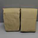 Road Comforts Car Seat Cover, Leather Car Seat Covers, Front Low Back Sport Seat Covers, Airbag Compatible, Universal Fits for Most Cars (Beige)