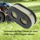 2PCS Air Filter Cleaner Compatible for 163cc 7.25ft Toro 20332 Recycler Mower