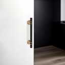10 Pack 5 Inch Cabinet Pulls knurled Matte Black and Champagne Bronze Kitchen Cabinet Handles Aluminum and Zinc Alloy Drawer Pulls Solid Cabinet Hardware