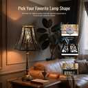 Lampshade Large Lamp Shade (6.2+6.2)" Top x (13+13)" Bottom x 10.8" High (Spider) Metal Black Gold Lamp Shades for Table Lamp, Floor Lamps and Living Room Lights, Forest Etched Lampshades Replacement