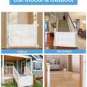 Veraste Retractable Baby Gate for Doorways and Stairs, Mesh Safety Gate for Pet, Indoor & Outdoor Use, One-Hand Operation, Easy Installation, 33.6" Tall, Expands to 55" WideWhite,33.6"x55"