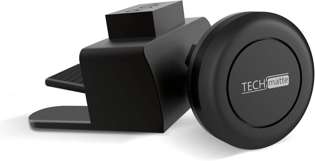 TechMatte MagGrip Universal Magnetic CD Slot Mini Car Mount, Case Friendly CD Slot Phone Holder Compatible with All Smartphone (1 Pack)