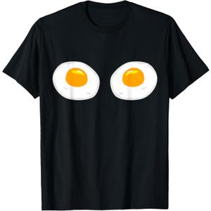 Fried Egg Bra Bikini Eggs Funny Fried Egg Costume T-Shirt XL