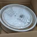 Low Profile Ceiling Fans with Lights, 20" Flush Mount Ceiling Fan with Light, Boho Bladeless with 6 Speeds, Rattan Remote Control for Bedroom, Nursery, Living Room