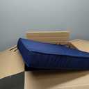 IPYNBAP Outdoor Chair Cushions Set of 4 -Waterproof Outdoor Seat Cushions for Patio Furniture, Patio Chair Cushion with Handle and Ties, Square Out Door Chair Pads,19" x 19" x 3", Navy Blue