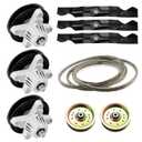 Deck Rebuild Kit for Cub Cadet MTD LTX1050KH SLTX1050 50" Models, 3 Spindle Assembly 618-05016 918-05016 618-04825, 3 Blades 490-110-C123 742-04053, 162" Belt 754-04240, 2 Idler Pulley 753-08171