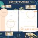 CAGIE 2026 Planner Weekly and Monthly, Jan-Dec 2026 8.3 x 9.3 Inch Hardcover Spiral Bound, 13 Tabs and Pocket, Floral Daily Planner for Women, Perfect 2026 Yearly Calendar Planner