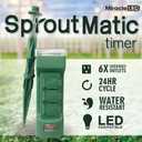 Miracle LED Hydroponics LED Indoor Grow Light Kit - Includes 3 Ultra Grow Blue Spectrum 150W Replacement Grow Light Bulbs & 1 3-Socket Corded Fixture with SproutMatic Timer (4-Pack)