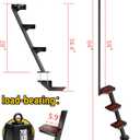 Heavy Duty Boat Trailer Steps with Safety Handle, EVA Anti-Slip Mat, 700 Lbs Capacity, 4 Step Tongue Ladder with Handle, Easy Installation, Universal Fits for Trailers Tongue Steps