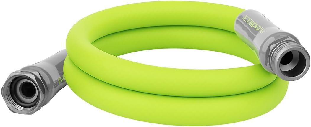 Flexzilla Garden Lead-in Hose 5/8 in. x 5 ft., Lightweight All-Weather Water Hose, Durable and Flexible, Leak-Free Connections (Chartreuse)
