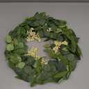 Pinkpum 20'' Eucalyptus Wreath for Front Door, Porch, Window - Green Decor for Home, Farmhouse - Spring, Summer, Fall, All Seasons