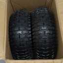 AR-PRO (2-Pack) 13x5.00-6 Tire and Wheel Assembly, 4-Ply Tubeless Lawn Mower Front Tire with 3" Centered Hub & 3/ 4" Bushings, 400 LBS Load Capacity