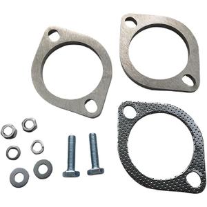 2-Bolt 3" 76mm Exhaust Flange Connection Kit| Exhaust Flange & Gasket Kit with Bolts & Nuts for 76mmODPipes|2Pcs Steel Flange