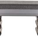 The Original STEP Exercise Step Platform, Health Club Size Stepper for Exercise at Home with 4 Stackable Risers for Height Adjustments (Grey)