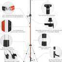 Telescoping Pole, Telescoping Laser Level Support Pole with Tripod and Mount for Lasers Level of Rotary and Line Lasers