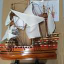23" Wooden Mayflower Sailing Ship Model, Nautical Decor for Home, Thanksgiving Gift, Sailboat Decor, Maritime Gift, Nautical Christmas Boat Present