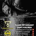 FR Shirts for Men 6.5oz Lightweight Fire Resistant Shirts for Men Long Sleeve NFPA2112/CAT2 (Black, L)