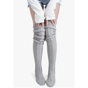 Pcavin Women's Thigh High Socks Over the Knee Cable Knit Boot Socks, Long Warm Fashion Leg Warmers Winter