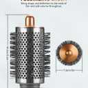 Large Round Volumizing Brush for Dyson Airwrap Styler, Big Round Brush Volumizer Attachment for Dyson Airwrap HS01 HS05 HS08, Smooth Hair,Volumizing and Curly Styling Nickel/Copper