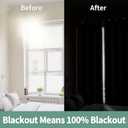 White Blackout Curtains for Bedroom 63 Inch Length, Black Out Thermal Insulated Grommet Window Drapes for Living Room, 2 Panels Set, Each 42 Inch Wide