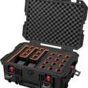 Eylar 18" Intact Stacker Series Hardcase with Recon Rack 5 Gun Adjustable EVA Foam Insert Range Case, 18.31" x 13.89" x 7.87"
