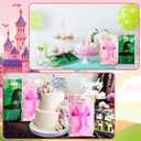 Marspark 120 Pcs Pink and Green Party Bags, Double-sided Princess & Witch Theme Pink Bow Green Witch Hat 6.5 x 9.8 Inch Gift Candy Treat Goodie Bags for Magical Birthday, Baby Shower, and Party Favors