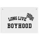 Threegoat Long Live Boyhood Banner, Toddler Boy Room Decor & Linen Wall Hanging Canvas Banner Flag, Boho Nursery Playroom Toddler & Boys Kids Room Decoration - D05