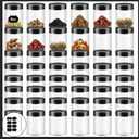 8oz Clear Plastic Jars With Lids, Airtight Container for Food Storage, Clear Plastic Jars Ideal For Dry Food, Peanut Butter, Honey Jam,Cosmetics, Cream, Bathroom and Storage(set of48)