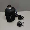 Trebo 64 oz Water Bottle Insulated with Handle, Half Gallon Stainless Steel Metal Large Jug, Travel Flask with Straw Spout Lid, Mug Tumbler Cup with Carry Pouch, Keep Cold Hot, Indigo Black