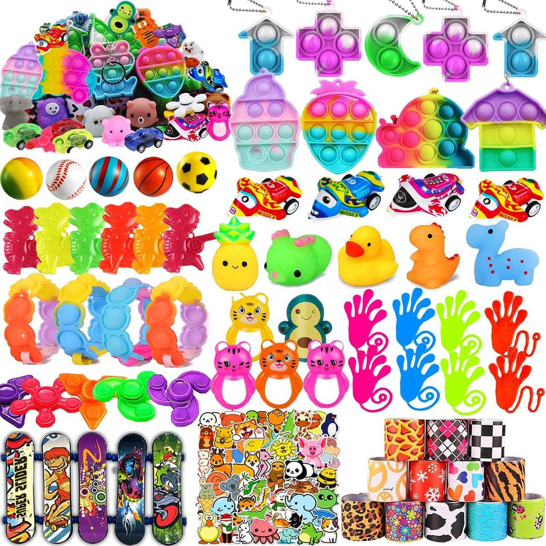 Dilycery 128 Pcs Party Favors Toys for Kids, Treasure Box Toys for Classroom Carnival Prizes Rewards Bulk, Easter Egg Fillers, Goodie Bag Stuffers for Kids Party, Pinata Fillers Birthday Gifts
