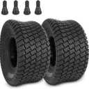 RUTU 2 Pack 18x8.5-8 Golf Cart Tires, Lawn Tractor Tire with 4 Straight Valve Stems, Tubeless Tyres Suitable for Golf Carts and Lawn Mowers